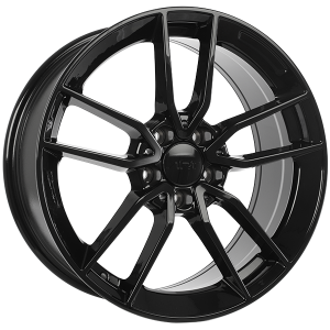 Replika R177 20x8.5 Gloss Black wheel with OEM-style fitment.
