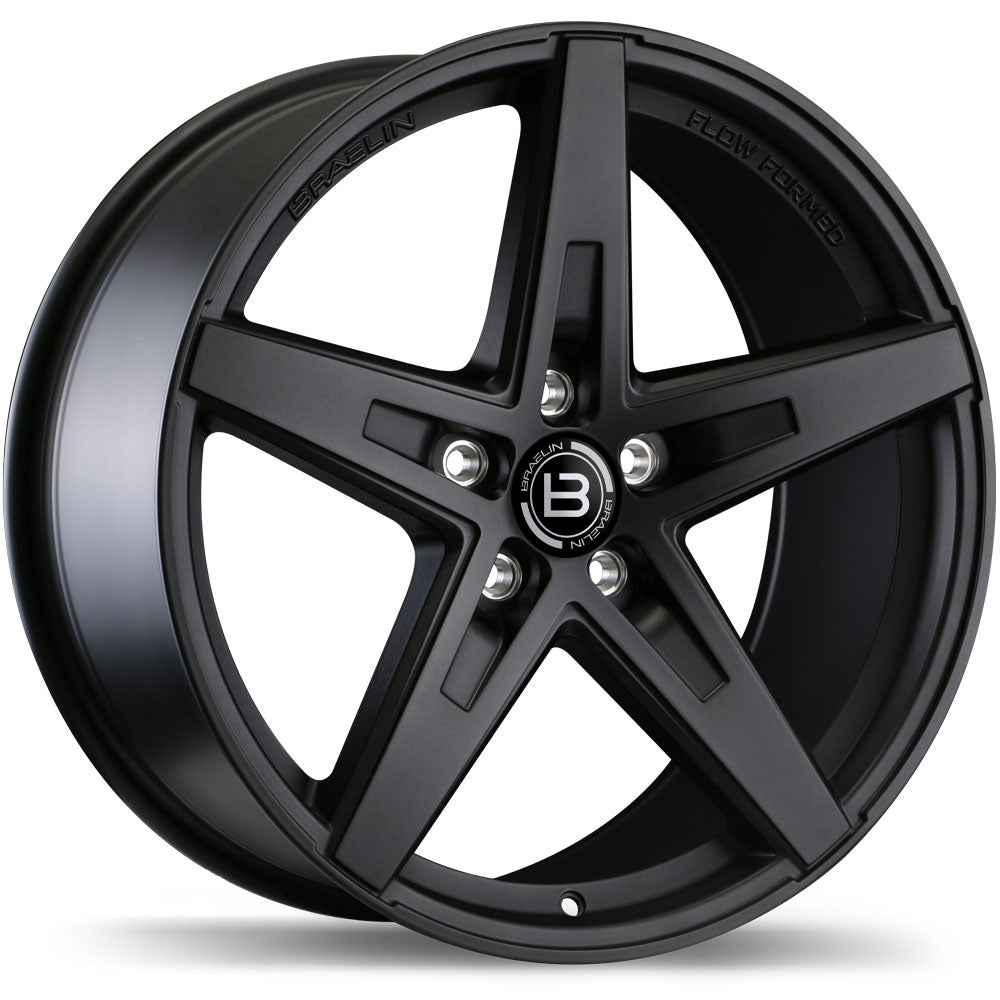 Braelin BR08 Front 20x10 & Rear 20x8.5 Matte Black Wheels 5x112