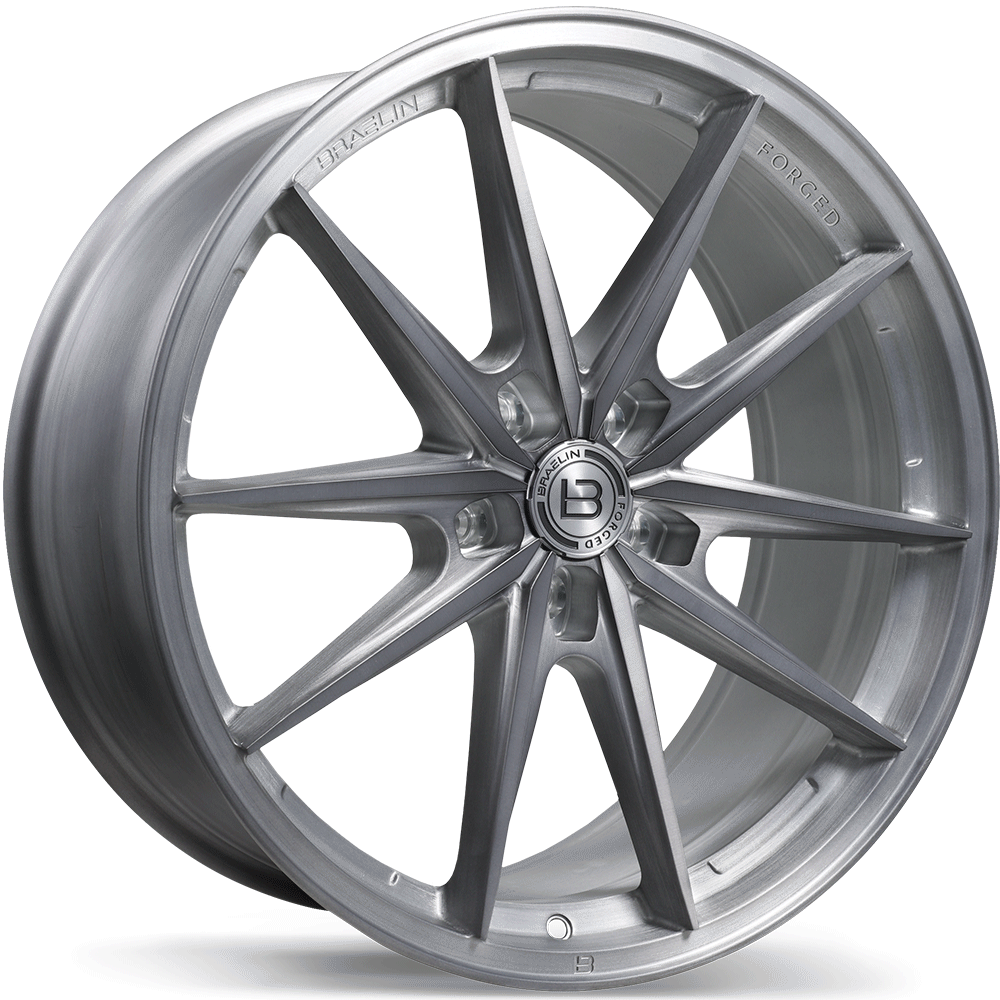 Braelin BRF1 20x10.5 & 20x9 Brushed Matte Carbon Grey Wheels 5x112