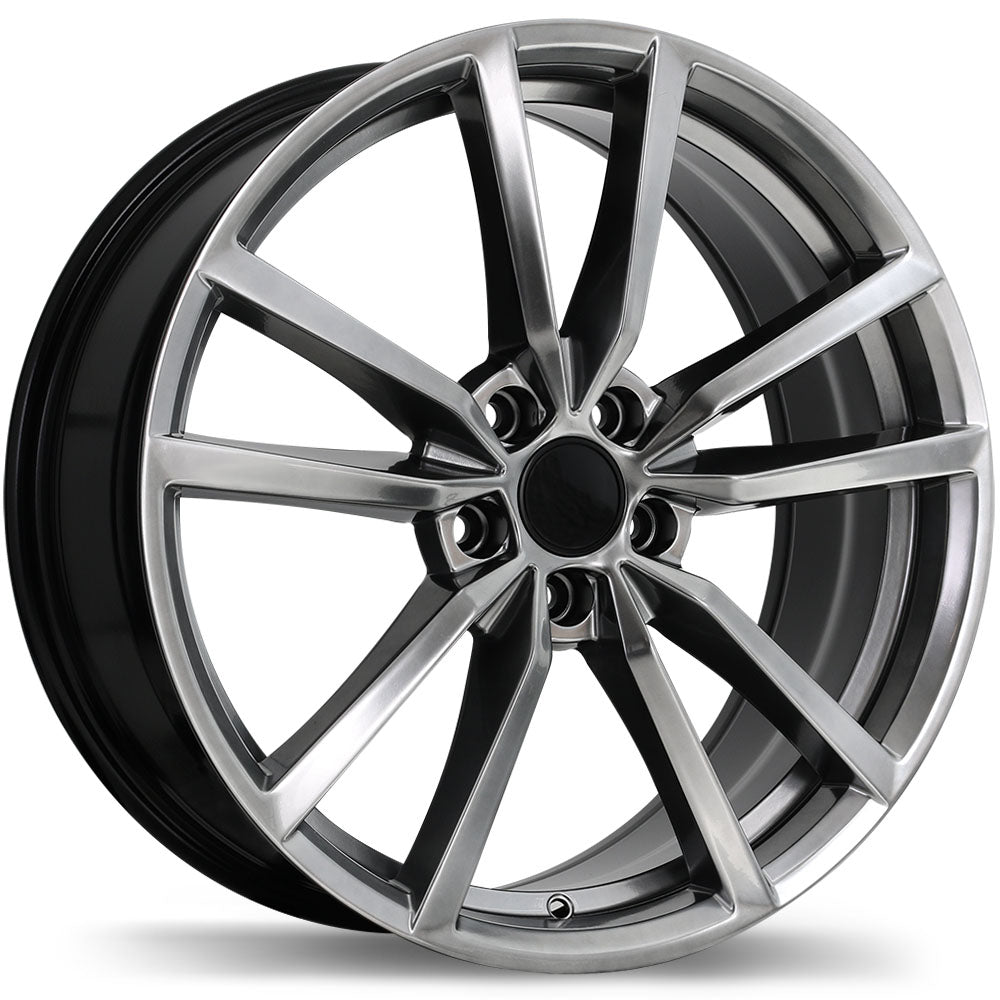 Replika R195 17x7.5 Dark Hyper Silver Wheel 5x112