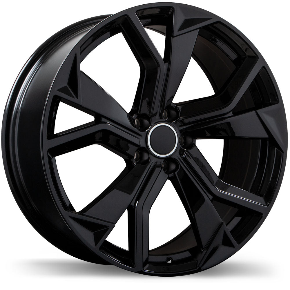 Replika R252 20x8.5 Gloss Black wheel featuring gravity cast construction, R14 radius seat, aggressive OEM-style fitment, and winter-ready durability.