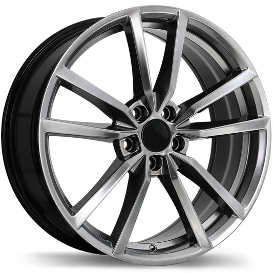 Replika R195 17x7.5 Dark Hyper Silver Wheel 5x112
